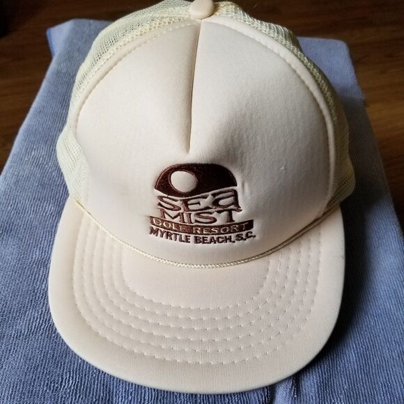 Sea Mist Golf Resort Myrtle Beach golf snapback hat beige - Picture 3 of 8